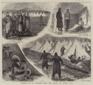 Kamperen in Schotland, met de Militie op Lanark Muir